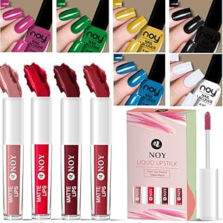 Noy Nail Paint For Professional Manicures Glam Combo Glossy Nail Paint Matte Liquid Lipstick Set