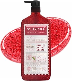 St. D’vence Bliss Berry Salicylic Acid Body Wash Shower Gel for Women & Men with Strawberry & Raw Shea Butter | Tan Removal Body Wash for Winter | Par