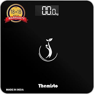 Themisto TH-WS50 Body weight Scale, With High Precision Sensors | Backlit Display | 180 Kg | Made in India