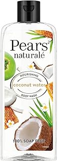 Pears Naturale Nourishing Coconut Water Body Wash 250 ml|| 100% Natural Ingredients|| Liquid Shower Gel with Honey for Glowing Skin - Paraben Free