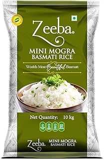 Zeeba Mini Mongra Basmati Rice 10 Kg, Ideal for Khichdi, Kheer & Daily Meals (Cooked length upto 11mm*)