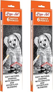 Artline Love Art Ultra Dark Sketch Pencil Set | Lightweight With Comfortable Grip | Pencil Set For Drawing, Shading | Safe Pencils For Children | Set