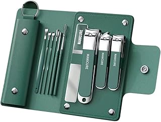 Portable Nail Cutter Set for Men & Women | Premium Manicure Pedicure Grooming Kit | Sharp Stainless Steel Nail Clippers | Travel-Friendly Compact Case