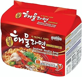 Paldo Seafood Instant Noodles 600g Pack of 5 (120g x 5)