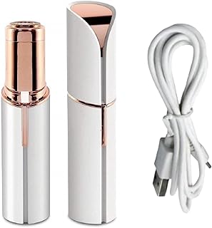 Eyebrow Trimmer for Women,Rechargeable Facial Hair Remover with Replaceable Heads, Professional Painless Personal Hair Removal Eyebrow Razor with Indi