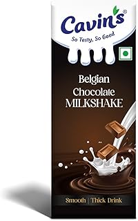 Cavin's Belgian Chocolate Milkshake | Rich Belgian Chocolate Flavoured Creamy Ready to Drink Milk Beverage | 170ml