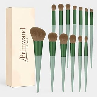 Professional Makeup Brush Set + Travel Kit – Soft Synthetic Bristles for Face & Eye Makeup – Includes Stylish Handles, Mirror Case & Travel Pouch (Mul