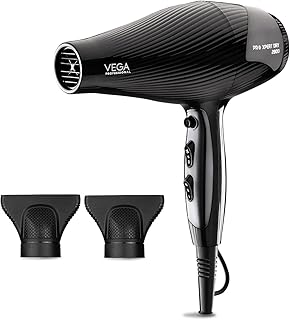 VEGA PROFESSIONAL Pro Xpert Dry 2800W Hair Dryer for Salon Like Hair | Professional Blow Dryer with Combination of 4 Heat & 2 Speed Settings & Cool Sh