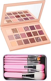 D.B.Z. Nude Eye Shadow Palette 18 Shades & 7 Pcs Makeup Brush combo set (2 Items in the set)