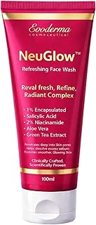 Refreshing Face Wash 100ml | 1% Encapsulated Salicylic Acid & 2% Niacinamide | Anti Acne Cleanser for Men & Women | Oil Control, Deep Pore Cleansing |