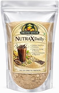 NutraX Daily All-in-One Nutrition Powder | Chocolate Flavour Health Drink | Protein, Fiber, Nuts & Seeds Blend | Energy, Immunity & Digestion Support