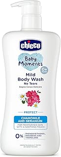 Chicco Baby Moments Mild Body Wash Protect, New Advanced Formula With Natural Ingredients, No Tears, Suitable For Babys Body Wash, No Phenoxyethanol A
