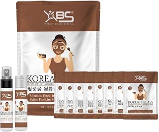 Korean Glass Facial 10-Step Rejuvenating Treatment | Hydration with Arbutin | Reduces Pores, Fights Acne, Lightens Scars | Age-Defying Formula for All