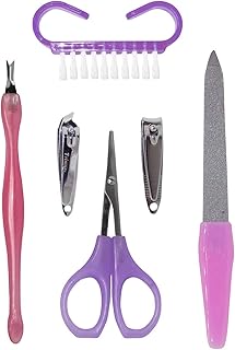 BOXO Manicure Pedicure Set Nail Shape Tool Kit Self Care Home Use- 2 Nail trimmer 1 Filler 1 Scissor 1 Brush