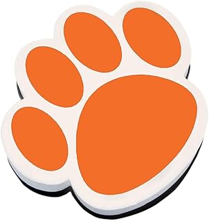 Ashley Productions Paw Magnetic Whiteboard Eraser, Orange