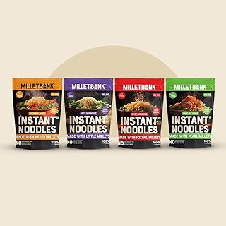 Millet Bank Instant Noodles Combo | No Added Preservatives, No Artificial Colors, No Artificial Flavo rs, Zero Maida, No MSG | Instant Noodles,Millet