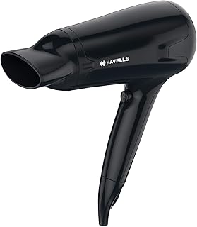 Havells HD3162 Men's 1565 Watts Powerful Hair Dryer with Thin Concentrator and Cool Shot Button; Heat Balance Technology (Black)