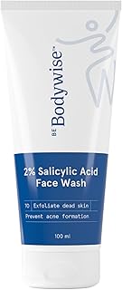 Be Bodywise 2% Salicylic Acid Face Wash for Acne Prone skin | For Oily & Sensitive skin | Deep Cleanses your Skin & Prevents Acne | Developed by Derma