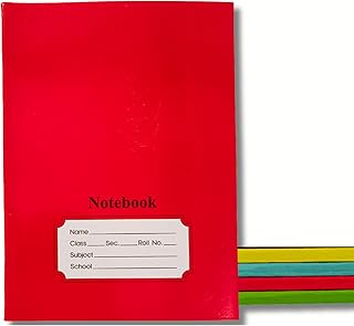 Practical Notebook Set – Pack of 5 – 144 Pages Each – One Side Ruled & One Side Plain – Soft Cover – Ideal for Students