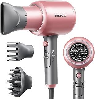 NOVA NHP 8222 Professional Hair Dryer With AC Motor Hair Dryer (2000 Watts, Rose Gold)