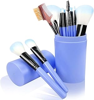 BEAUTY Professional Makeup Brush Set of 12 Face Makeup Brushes Makeup Brush Set - Blue
