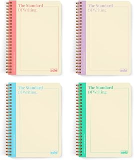 SOLO A5 Daily Notebook Spiral Wiro Bound Ruled Fountain Pen Friendly Writing Book with 70 GSM & 160 Pages, Ideal for Office, College, & School & Perfe