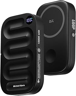 DailyObjects Loop Qi2-Certified 10000 mAh Fast Charging MagSafe-Compatible Wireless Aluminium Power Bank - Black Compatible with iPhone 16, 15,14,13,1