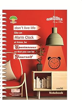 amblitz Spiral Notebook | UnRuled | 500 Pages | A4 Size - 21 X 29.7 CM | 70 GSM Thick Paper | Notebook for Student