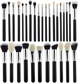 KIRA 30Pcs Professional Makeup Brush Set Original Natural-Synthetic Kabuki Foundation, Face Powder, Highlighter, Contour, Eye Shadow, Eyebrow, Eyeline