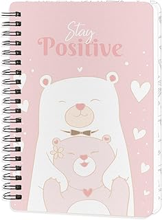 Spiral Notebook Diary For Girls and Women | 192 Ruled Undated Pages, 80 GSM Paper | A5 size wiro Journal Notebook For Office, College, Students & Dail