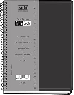 SOLO B5 Premium Notebook with Spiral Wiro Binding & 160 Pages, Perfect Grid Ruling Book for Office, College and School & Writing book for Meetings & A