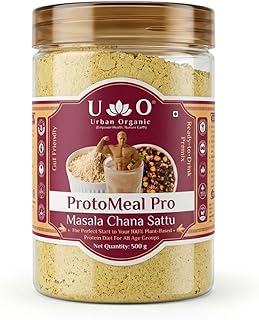 Chana Sattu Flour/Atta |Roasted Gram Channa High Protein | Sattu Protein Drink Powder| Protein Powder | Gluten Free | Masala Flavour 500 Gram