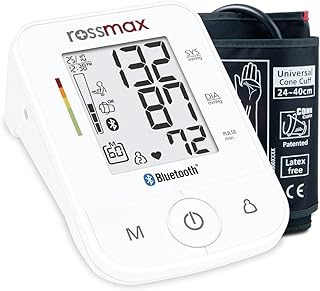 Rossmax X3 Automatic Arm Blood Pressure Monitor With Real Fuzzy Technology| Bluetooth Connectivity| Adapter Socket| Hypertension Risk Indication| Most