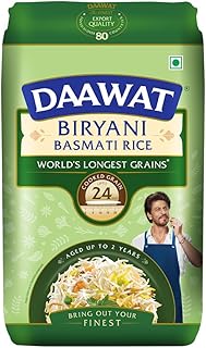 Daawat Biryani Basmati Rice, 500 Grams| World's Longest Rice Grain expands 24mm* | Tasty, Non-Sticky & Rich Aroma |Naturally Aged