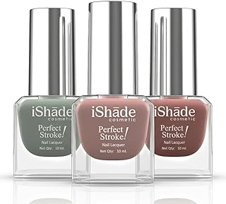 iShade 3 Piece Nail Polish Combo for Women, Quick Dry High Shine Lacquer Set, Chip Resistant Non-Toxic Formula, Ideal for DIY Manicure & Gifting