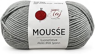Mousse Taj 6 Ply Light Acrylic Yarn | 100g 190m Yarn for Crochet, Knitting & Amigurumi | Perfect for Crochet Toys, Blankets, Teddy Bears, Baby Wear, M