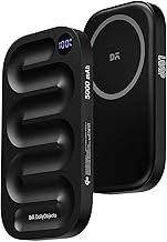 DailyObjects Loop Qi2-Certified 5000 mAh Fast Charging MagSafe-Compatible Wireless Aluminium Power Bank - Black Compatible with iPhone 16, 15,14,13,12