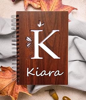 Diary Notebook Journal With Name Wooden Ruled Spiral Writing Notes Notebooks For Girls Boys Kids Men Woomen Office Or Gift & Personal Use (Nature Wood