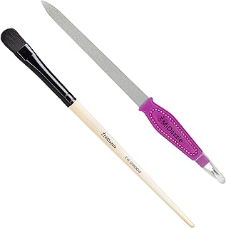 Midazzle Premium Wooden Eye Shadow Brush with Manicure Pedicure Nail File Tool Cuticle Trimmer Cutter Remover for Women (Pack of 1) - MINF3802 - Set o