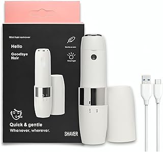 Facial Hair Remover Machine For Face, Chin, Cheek, Eyebrow, Upper Lip Hair Remover for Women, USB RECHARGEABLE Epilator Machine for Women (New White)