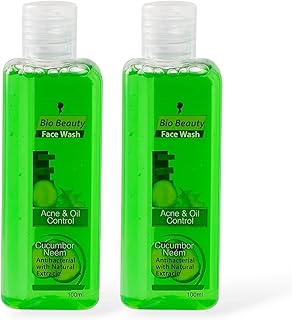Face Wash, Cucumber Neem for Acne and Oil Control, 100ml, Pack of 2