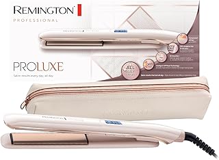 Remington S9100 Proluxe Hair Straightener with 24 Hour Locked in Styles, Intelligent OPTIHeat Technology, 5x Smoother with Ultimate Glide Ceramic, 50%