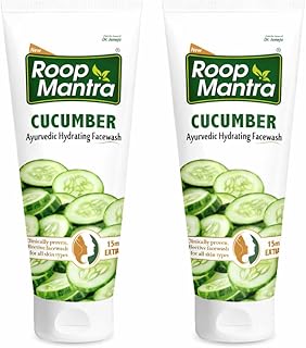Roop Mantra Cucumber Face Wash For Dry Skin | Herbal Face Care For Hydrate And Moisturize Skin, Inflammation, And Improve Skin Tone| 115 Gm (Pack Of 2