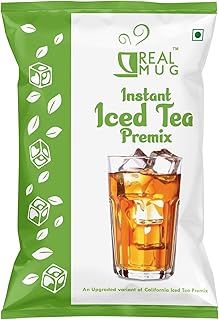 Real Mug Instant Iced Tea Premix | Ready-to-Mix Iced Lemon Chai | Just Add Chilled water | Authentic Indian Flavor | 100% Vegetarian | 1kg Pack| Trave
