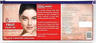 VLCC Salon Series Fruit Facial Kit - ( 6 Facials ) - 300g | At Home Fruit Facial | Tightens Skin, Lightens Dark Spots & Brightens Skin Tone | Papaya,