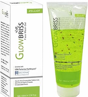 Glowbriss Gentle Cleansing Face Wash Gel, Refreshing Daily Cleanser for All Skin Types, 100ml