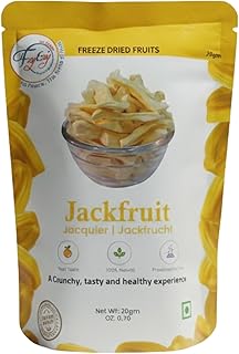 FzyEzy Healthy Premium Freeze-Dried Jackfruit Fruit Slices | Pantry Groceries Dehydrated Perfect for Healthy Snacking, Candy, Baking, Smoothie, Juice,