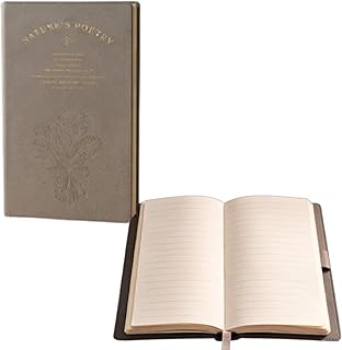 SAMVARDHAN Nature’s Poetry Premium A5 Notebook Journal – Hardcover Leather Diary with Floral Design | Lined Writing Journal for Office, Study, Journal