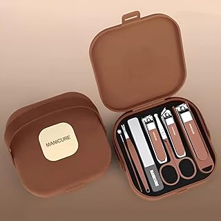 JENINA’S 8 Pcs Manicure Set for Thick Nails, Nail Art Set, Ear Digger Spoon Personal Care Tool, Beauty Set Suitable for Professional Grooming Kits (BR
