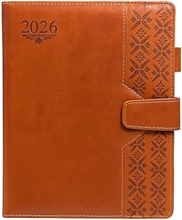 2026 B5 Diary | Premium PU Leather Executive Planner with Lock Closure | Daily, Weekly & Monthly Organizer Notebook for Office & Personal Use